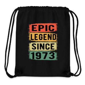 Born 1973 Birthday Gift - Stanley/Stella Recycled Gym Bag - black - Front