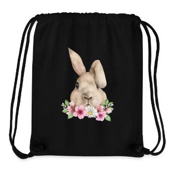 Rabbit Floppy Ear Easter Rabbit Mom - Stanley/Stella Recycled Gym Bag - black - Front