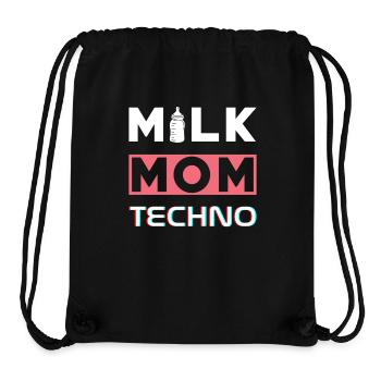 Milk Mom Techno - Stanley/Stella recycelter Gym Bag - Schwarz - Vorne