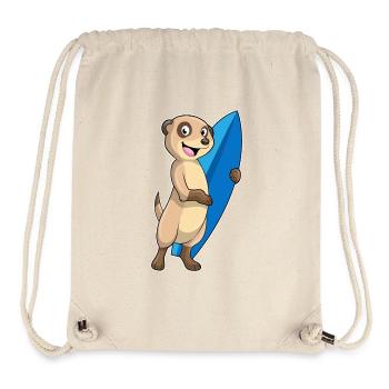 Erdmännchen Surfen Surfbrett Sommer - Stanley/Stella recycelter Gym Bag - Naturweiß - Vorne