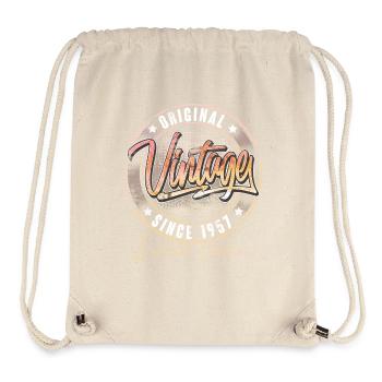 1957 Year of birth Birthday Vintage - Stanley/Stella Recycled Gym Bag - natural - Front