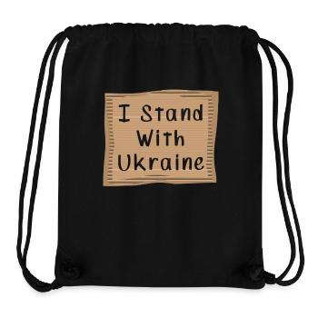 I stand with Ukraine - Stanley/Stella Recycled Gym Bag - black - Front