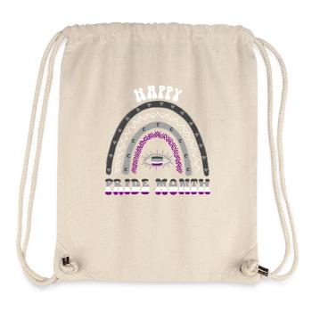 Boho Rainbow Happy Pride Mois Asexué - Sac à cordon recyclé Stanley/Stella - blanc naturel - Devant