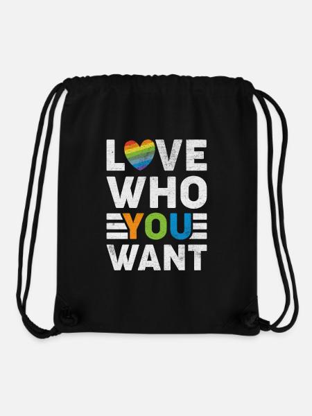 Pride Statement | Love Is Love - Stanley/Stella recycelter Gym Bag - Schwarz