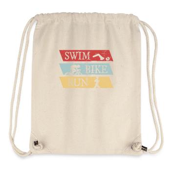 Swim Bike Run Triathlon - Stanley/Stella recycelter Gym Bag - Naturweiß - Vorne