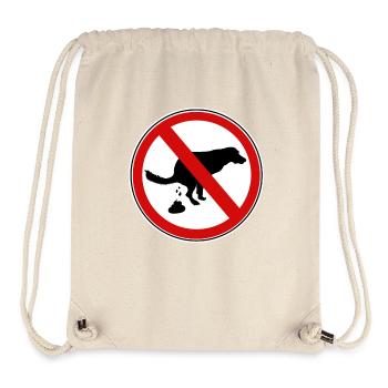 Dogs shit prohibition sign - Stanley/Stella Recycled Gym Bag - natural - Front