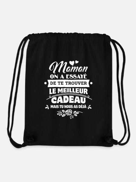 Maman Meilleur cadeau pour la fête des Mères - Sac à cordon recyclé Stanley/Stella - noir