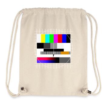 Image de test TV 90s Party 80s Retro 90s - Sac à cordon recyclé Stanley/Stella - blanc naturel - Devant