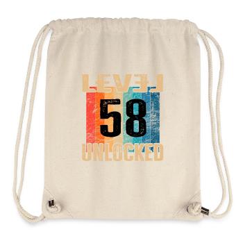 Geburtstag Happy Birthday Level Unlocked 58 Jahre - Stanley/Stella recycelter Gym Bag - Naturweiß - Vorne