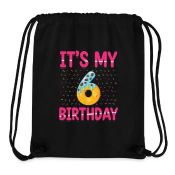 It's My 6th Birthday | Sprinkles Theme | - Stanley/Stella Recycled Gym Bag - black - Front