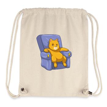 Katze Sofa - Stanley/Stella recycelter Gym Bag - Naturweiß - Vorne