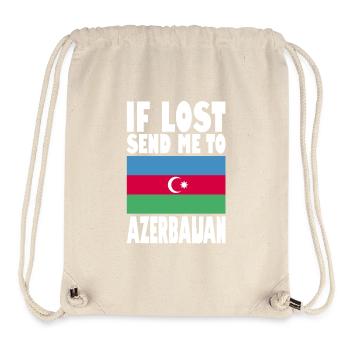 Drapeau de l’Azerbaïdjan - Sac à cordon recyclé Stanley/Stella - blanc naturel - Devant