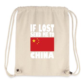 Drapeau chinois - Sac à cordon recyclé Stanley/Stella - blanc naturel - Devant