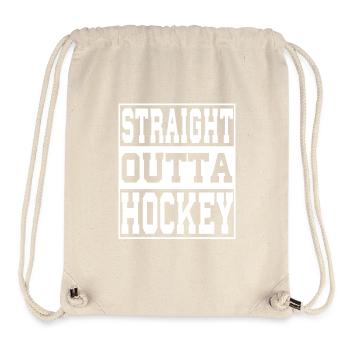 Le hockey dit drôle - Sac à cordon recyclé Stanley/Stella - blanc naturel - Devant