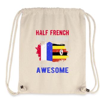 Half French Half Ugandan - Stanley/Stella Recycled Gym Bag - natural - Front