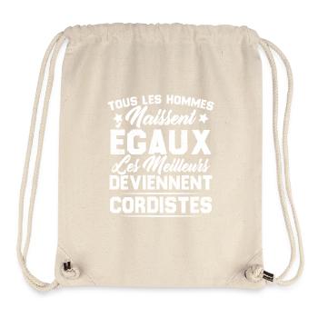 Les Meilleurs Hommes Deviennent Cordistes - Sac à cordon recyclé Stanley/Stella - blanc naturel - Devant