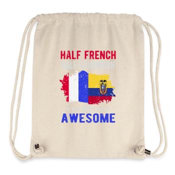 Halb Franzose Halb Ecuadorianer - Stanley/Stella recycelter Gym Bag - Naturweiß - Vorne