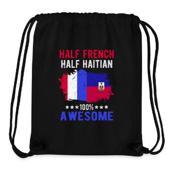 Half French Half Haitian - Stanley/Stella Recycled Gym Bag - black - Front