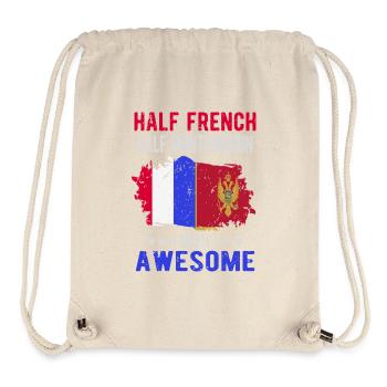 Halb Franzose Halb Montenegriner - Stanley/Stella recycelter Gym Bag - Naturweiß - Vorne