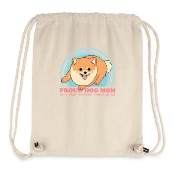 Poméranien Maman Zwergspitz Propriétaire de chien Cadeau - Sac à cordon recyclé Stanley/Stella - blanc naturel - Devant