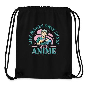 Das Leben Macht Nur Sinn Anime | Anime-liebhaber - Stanley/Stella recycelter Gym Bag - Schwarz - Vorne