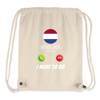 Les Pays-Bas appellent aux drapeaux Lusiger en disant - Sac à cordon recyclé Stanley/Stella - blanc naturel - Devant