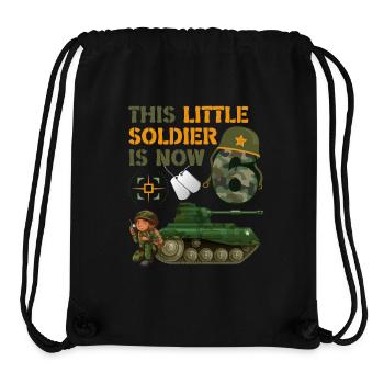 Ce petit soldat est maintenant 6 Army Tank 6. - Sac à cordon recyclé Stanley/Stella - noir - Devant