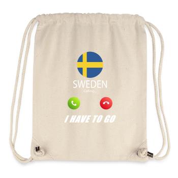 La Suède appelle les drapeaux lusiger - Sac à cordon recyclé Stanley/Stella - blanc naturel - Devant