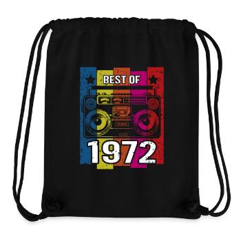 Best Of 1972 Stereo Radio Cassette Player - Stanley/Stella Recycled Gym Bag - black - Front