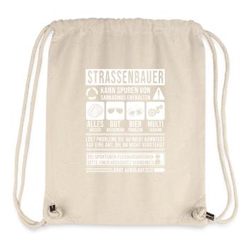 Strassenbauer Spruch lustig - Stanley/Stella recycelter Gym Bag - Naturweiß - Vorne