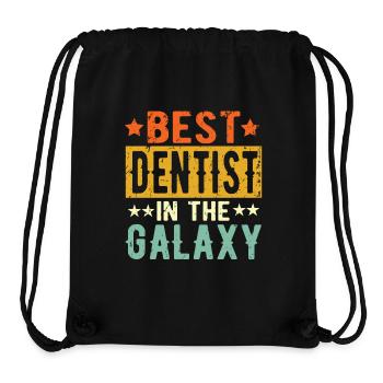 Meilleur dentiste jamais Dentiste Cadeau - Sac à cordon recyclé Stanley/Stella - noir - Devant