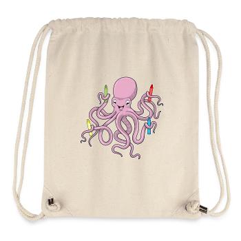 Octopus Student Crayons School - Stanley/Stella Recycled Gym Bag - natural - Front