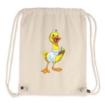 Duck Nurse Heart - Stanley/Stella Recycled Gym Bag - natural - Front
