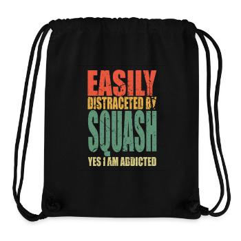 Squash disant drôle - Sac à cordon recyclé Stanley/Stella - noir - Devant