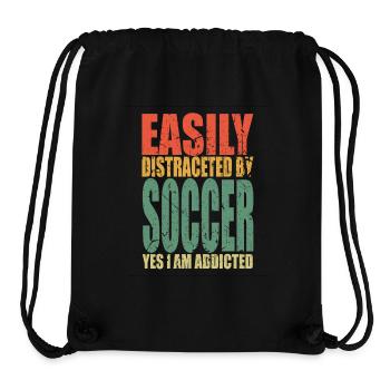 Le football dit drôle - Sac à cordon recyclé Stanley/Stella - noir - Devant