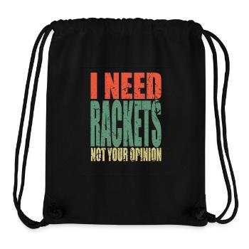 Rackets Spruch lustig - Stanley/Stella recycelter Gym Bag - Schwarz - Vorne