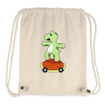 Tortue Skater Skateboard - Sac à cordon recyclé Stanley/Stella - blanc naturel - Devant
