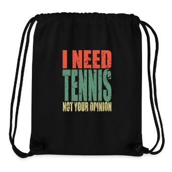 Tennis Spruch lustig - Stanley/Stella recycelter Gym Bag - Schwarz - Vorne