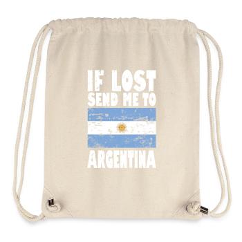 Drapeau de l’Argentine - Sac à cordon recyclé Stanley/Stella - blanc naturel - Devant