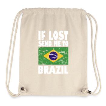 Brazil Flag Saying - Stanley/Stella Recycled Gym Bag - natural - Front