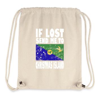Christmas Island Flag Saying - Stanley/Stella Recycled Gym Bag - natural - Front