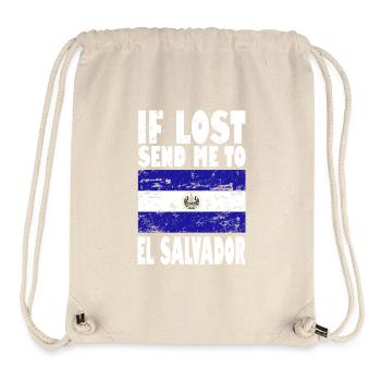 Slogan du drapeau du Salvador - Sac à cordon recyclé Stanley/Stella - blanc naturel - Devant