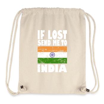 Drapeau de l’Inde - Sac à cordon recyclé Stanley/Stella - blanc naturel - Devant