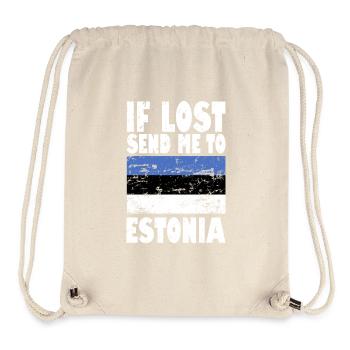 Drapeau de l’Estonie - Sac à cordon recyclé Stanley/Stella - blanc naturel - Devant