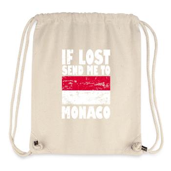 Drapeau de Monaco - Sac à cordon recyclé Stanley/Stella - blanc naturel - Devant