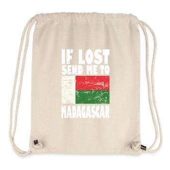 Drapeau de Madagascar - Sac à cordon recyclé Stanley/Stella - blanc naturel - Devant