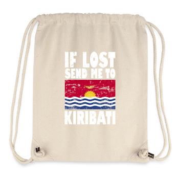 Drapeau de Kiribati - Sac à cordon recyclé Stanley/Stella - blanc naturel - Devant