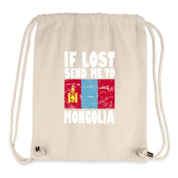 Drapeau de Mongolie - Sac à cordon recyclé Stanley/Stella - blanc naturel - Devant