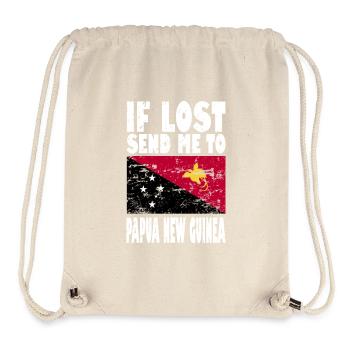 Papua New Guinea Flag Saying - Stanley/Stella Recycled Gym Bag - natural - Front