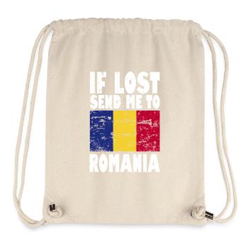 Romania Flag Slogan - Stanley/Stella Recycled Gym Bag - natural - Front